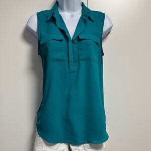 LOFT Sleeveless Turquoise Blouse